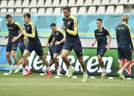 Training of the national team of Ukraine before the match with Northern Macedonia in Bucharest