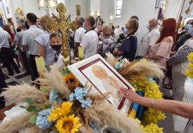 Believers in the Church of the Nativity of the Blessed Virgin