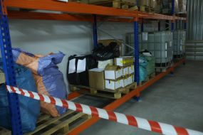 Warehouse with seized goods