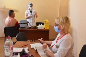 Population Vaccination Center in Zaporizhia,