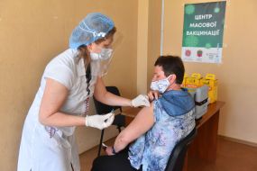 Population Vaccination Center in Zaporizhia,