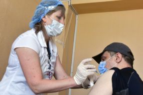 Population Vaccination Center in Zaporizhia,