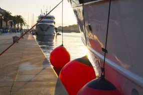 Ships in the bay of Trogir
