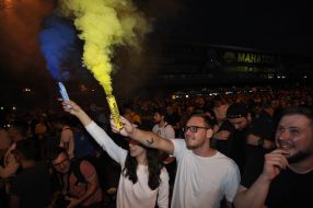 Fan zone on the Sports Square in Kiev