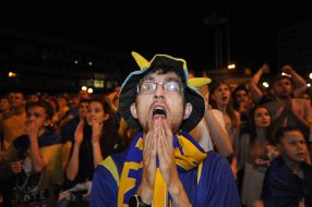 Fan zone on the Sports Square in Kiev