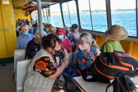 Passengers on a boat