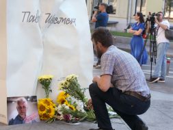 Action in memory of the fifth anniversary of the murder of journalist Pavel Sheremet in Kyiv