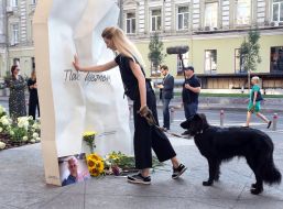 Action in memory of the fifth anniversary of the murder of journalist Pavel Sheremet in Kyiv