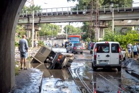 Consequences of a downpour in the Peresyp residential district (Odesa)