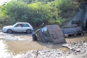 Consequences of a downpour in the Peresyp residential district (Odesa)