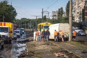 Consequences of a downpour in the Peresyp residential district (Odesa)