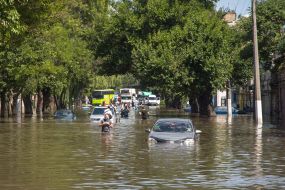 Consequences of a downpour in the Peresyp residential district (Odesa)