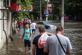 Consequences of a downpour in the Peresyp residential district (Odesa)
