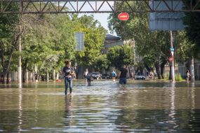 Consequences of a downpour in the Peresyp residential district (Odesa)