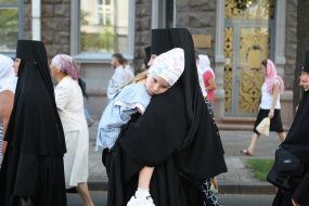 Nuns go on a procession