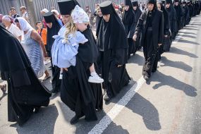 Nuns go on a procession