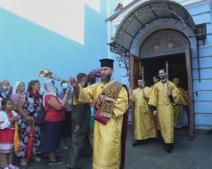 The priests go on a procession