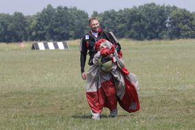 Military with a parachute