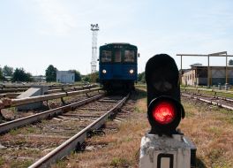 Metro trains in the electric depot