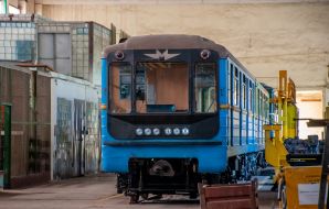 Metro trains in the electric depot