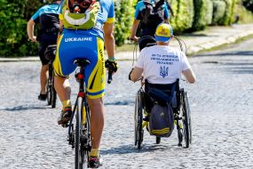 Sergey Saliy goes on a handbike