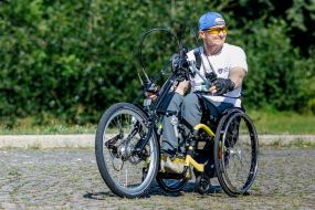 Sergey Saliy goes on a handbike