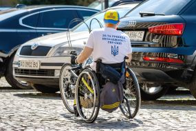 Sergey Saliy goes on a handbike