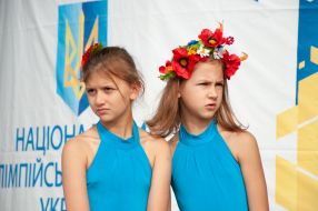 Young synchronized swimmers