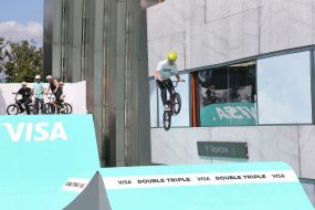 Athlete on a BMX bike