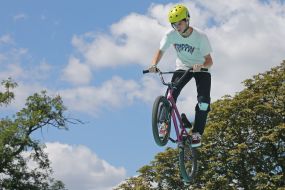 Athlete on a BMX bike
