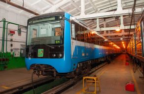 Disinfection in subway cars in Kharkiv