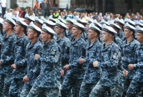 Первая репетиция парада войск в центре Киева