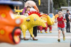Art platform based on paintings by Maria Primachenko near the President's Office