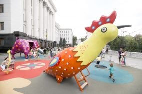 Art platform based on paintings by Maria Primachenko near the President's Office