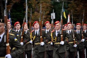 Participants of the ceremony оf raising the State Flag of Ukraine