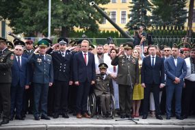Participants of the ceremony оf raising the State Flag of Ukraine