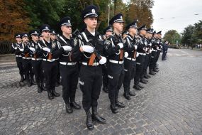 Participants of the ceremony оf raising the State Flag of Ukraine