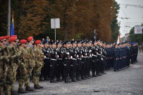 Participants of the ceremony оf raising the State Flag of Ukraine
