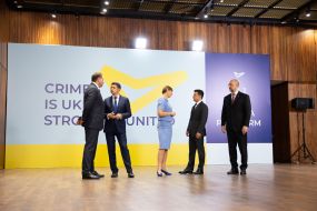 Participants of the inaugural summit of the Crimean platform