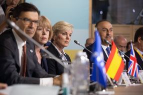 Participants of the inaugural summit of the Crimean platform