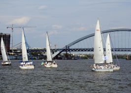 River parade on the Dnieper to Independence Day