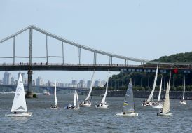 River parade on the Dnieper to Independence Day
