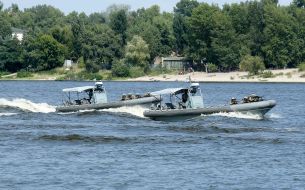 River parade on the Dnieper to Independence Day
