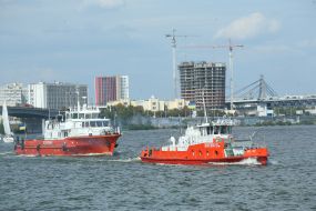 River parade on the Dnieper to Independence Day