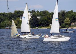 River parade on the Dnieper to Independence Day