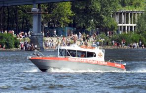 River parade on the Dnieper to Independence Day