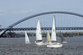 River parade on the Dnieper to Independence Day