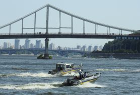 River parade on the Dnieper to Independence Day