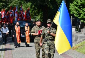 Reburial ceremony of the shooter of the UNSO "Argo" volunteer corps