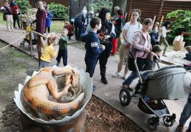 A small dinosaur in an eggshell